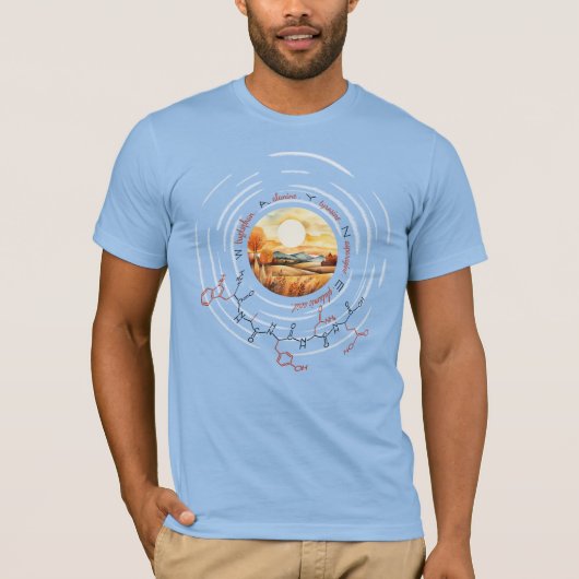 WAYNE-peptide, Maan 4 met aangepaste tekst, licht T-shirt (Voorkant)
