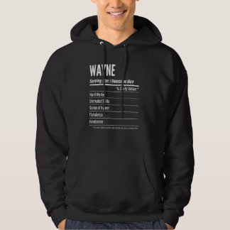 Wayne Serving Maat Voeding Label Calorieën Hoodie