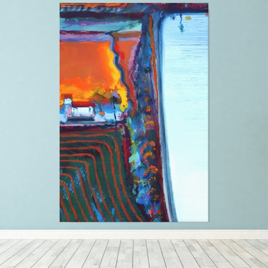 Wayne Thiebaud art Canvas Afdruk (Insitu (Houten vloer))