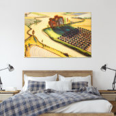 Wayne Thiebaud art Canvas Afdruk (Insitu (Slaapkamer))