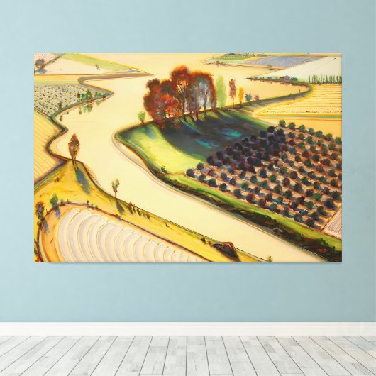 Wayne Thiebaud art Canvas Afdruk (Insitu (Houten vloer))