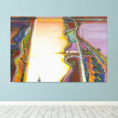 Wayne Thiebaud art painting Canvas Afdruk (Insitu (Houten vloer))