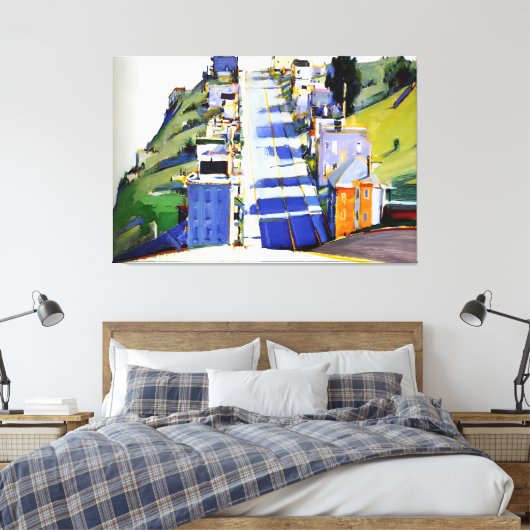 Wayne Thiebaud art style Canvas Afdruk (Insitu (Slaapkamer))