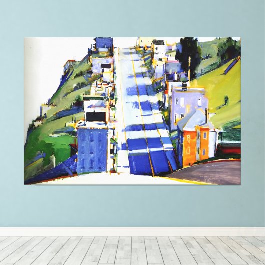 Wayne Thiebaud art style Canvas Afdruk (Insitu (Houten vloer))