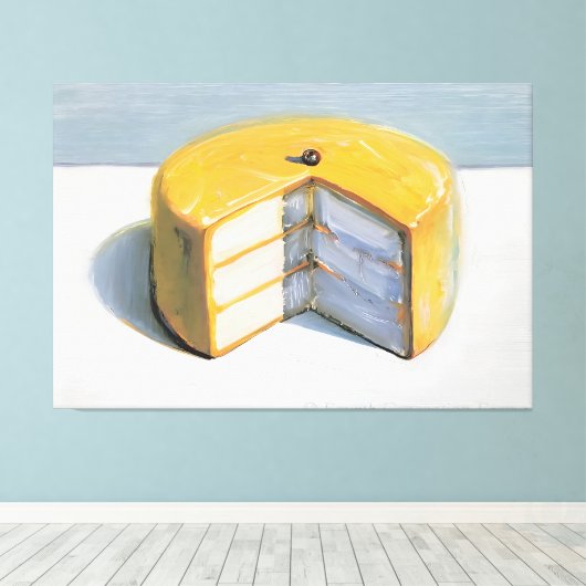 Wayne Thiebaud art style Canvas Afdruk (Insitu (Houten vloer))