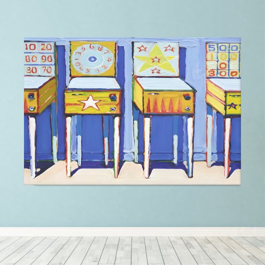 Wayne Thiebaud art style Canvas Afdruk (Insitu (Houten vloer))