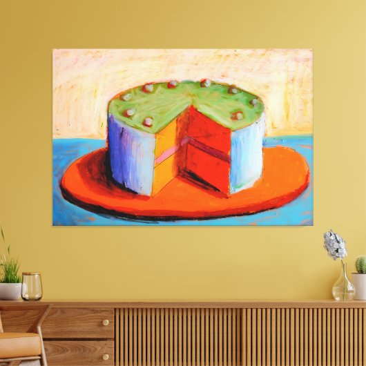 Wayne Thiebaud art style Canvas Afdruk (Insitu (Woonkamer))