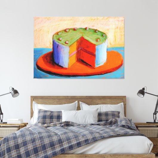 Wayne Thiebaud art style Canvas Afdruk (Insitu (Slaapkamer))