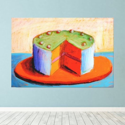 Wayne Thiebaud art style Canvas Afdruk (Insitu (Houten vloer))