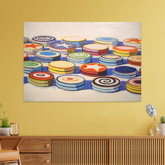 Wayne Thiebaud art style Canvas Afdruk (Insitu (Woonkamer))