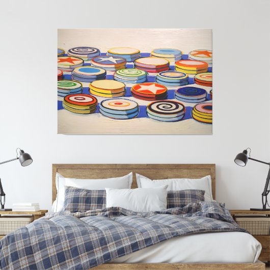 Wayne Thiebaud art style Canvas Afdruk (Insitu (Slaapkamer))