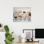 wayne thiebaud - cakes 1963 poster (Thuiskantoor)