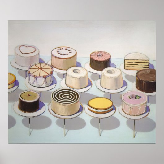 wayne thiebaud - cakes 1963 poster (Voorkant)