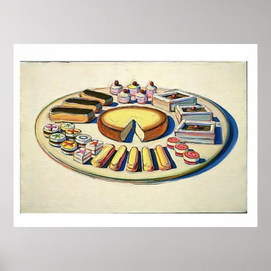 wayne thiebaud - franse gebakjes 1963 poster (Voorkant)