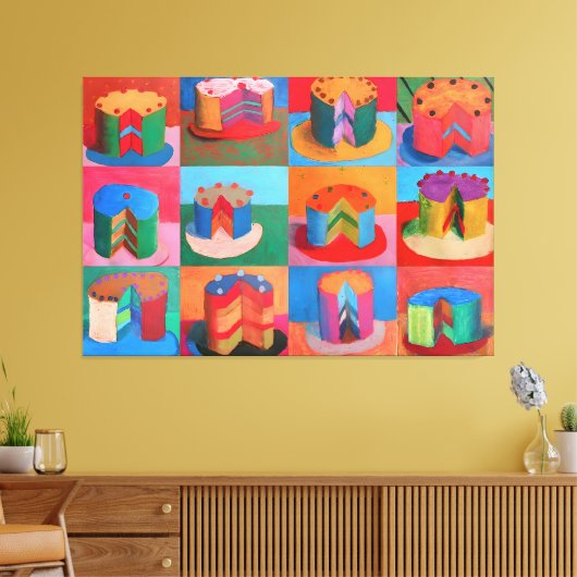 Wayne Thiebaud-kunst Canvas Afdruk (Insitu (Woonkamer))