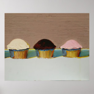 wayne thiebaud - napolitaanse cupcakes 2008 poster