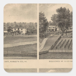 Waynesboro, Augusta County Vierkante Sticker