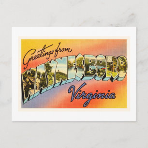 Waynesboro Virginia VA Old Vintage Travel Briefkaa Briefkaart