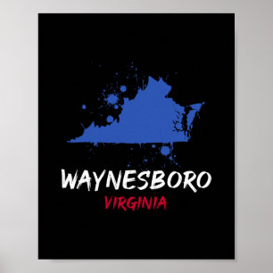 Waynesboro Virginia Va verfspatten vakantie aanden Poster