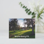 Waynesburg PA Briefkaart (Staand voorkant)