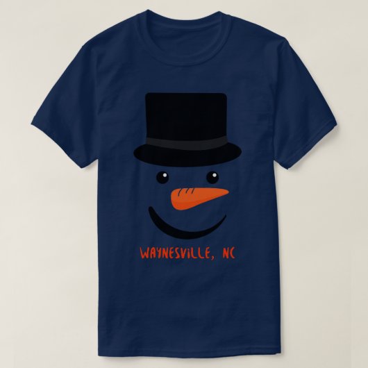 Waynesville NC Snowman T-shirt (Design voorkant)