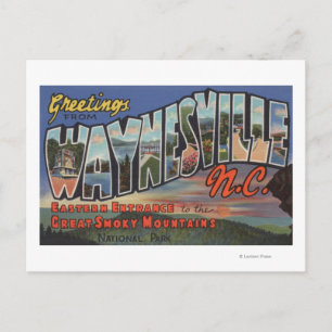 Waynesville, North Carolina - Large Letter Scene Briefkaart