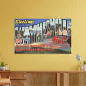 Waynesville, North Carolina - Large Letter Scene Canvas Afdruk (Insitu (Woonkamer))