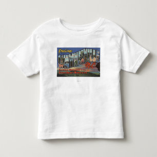 Waynesville, North Carolina - Large Letter Scene Kinder Shirts