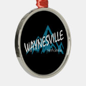 Waynesville North Carolina Mountains Metalen Ornament (Rechts)