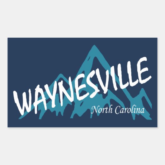 Waynesville North Carolina Mountains Rechthoekige Sticker (Voorkant)