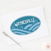 Waynesville North Carolina Outdoors Ovale Sticker (Envelop)