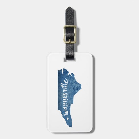 Waynesville North Carolina Wood Grain Bagagelabel (Voorkant verticaal)