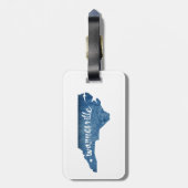 Waynesville North Carolina Wood Grain Bagagelabel (Achterkant verticaal)