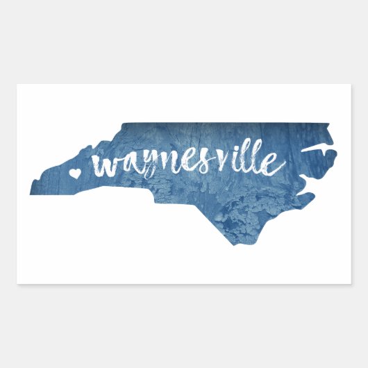 Waynesville North Carolina Wood Grain Rechthoekige Sticker (Voorkant)