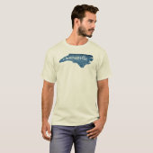 Waynesville North Carolina Wood Grain T-shirt (Voorkant volledig)
