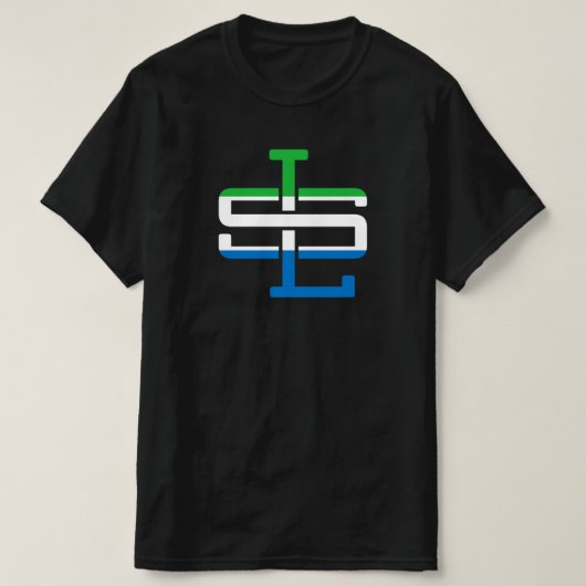 WAYout Arts Freeetown Sierra Leone-vlagmonogram T-shirt (Design voorkant)