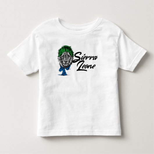 WAYout Arts Freetown Sierra Leone Flag Lion Kinder Shirts (Voorkant)