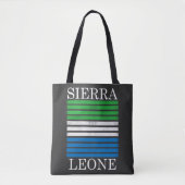 WAYout Arts Freetown Sierra Leone Stripes Flag Tote Bag (Voorkant)