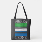 WAYout Arts Freetown Sierra Leone Stripes Flag Tote Bag (Achterkant)