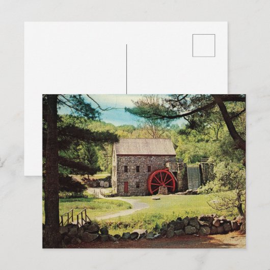  Wayside Grist Inn Mill Feestdagenkaart (Voorkant / Achterkant)