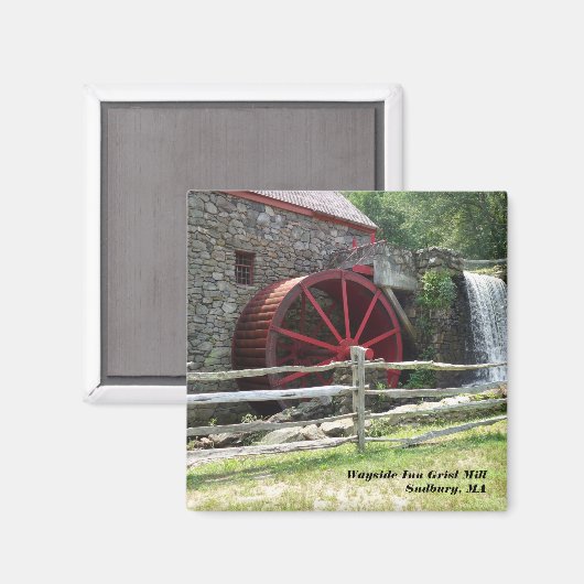 Wayside Inn Grist Mill, Sudbury MA Magneet (Voorkant / Achterkant)