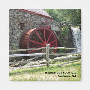 Wayside Inn Grist Mill, Sudbury MA Magneet