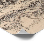 Wayside Inn Oaks in lenteik Poster (Hoek)