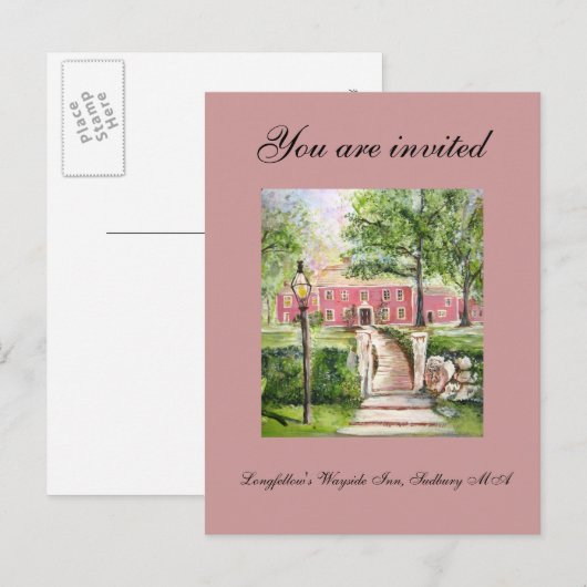 Wayside Inn - Uitnodiging van Longmeens Briefkaart (Voorkant / Achterkant)