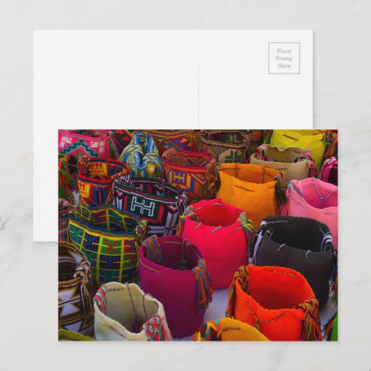 Wayuu mochilas-tassen, te koop in Colombia Briefkaart (Voorkant / Achterkant)