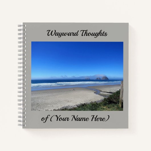 Wayward Thoughts, dagboek met foto van het uitzich Notitieboek (Voorkant)