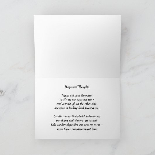Wayward Thoughts, een gedicht van wonderen Kaart (Binnen)