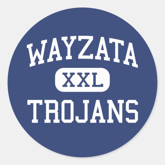 Wayzata - Trojaanse paarden - Hoog - Minneapolis Ronde Sticker (Voorkant)