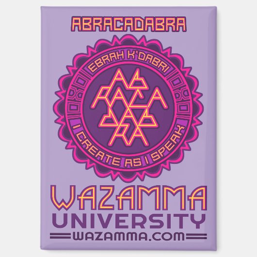 Wazamma "Abracadabra"-magneet Magneet (Voorkant)