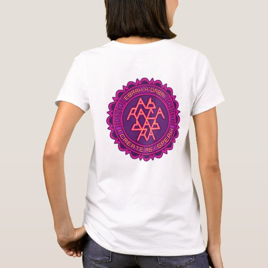 Wazamma T-shirt voor dames "Abracadabra" (Achterkant)